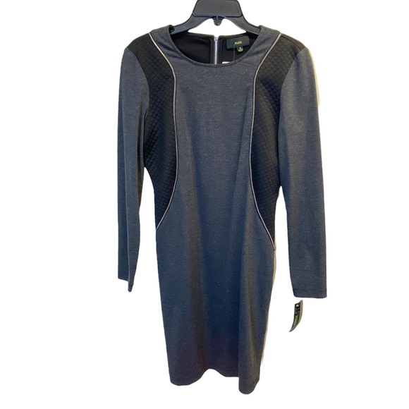 Maia Gray & Black Color Block Dress Size 10 - Picture 2 of 16